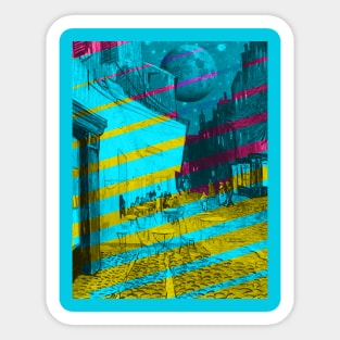 Café Terrace at Night by Van Gogh (Remix by SABRE) Sticker